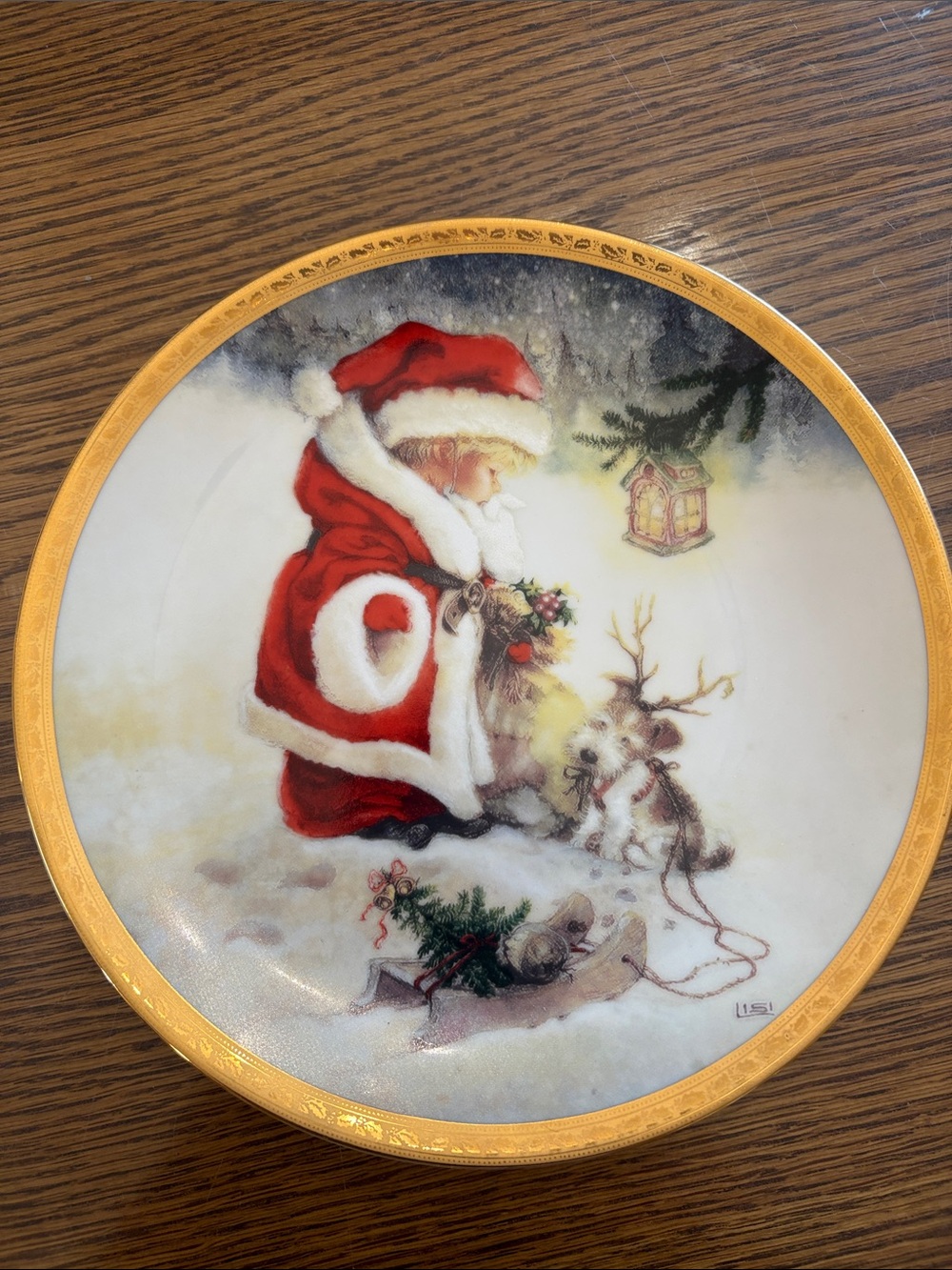 1993 The Hamilton Collection Santa’s Littlest Reindeer Plate